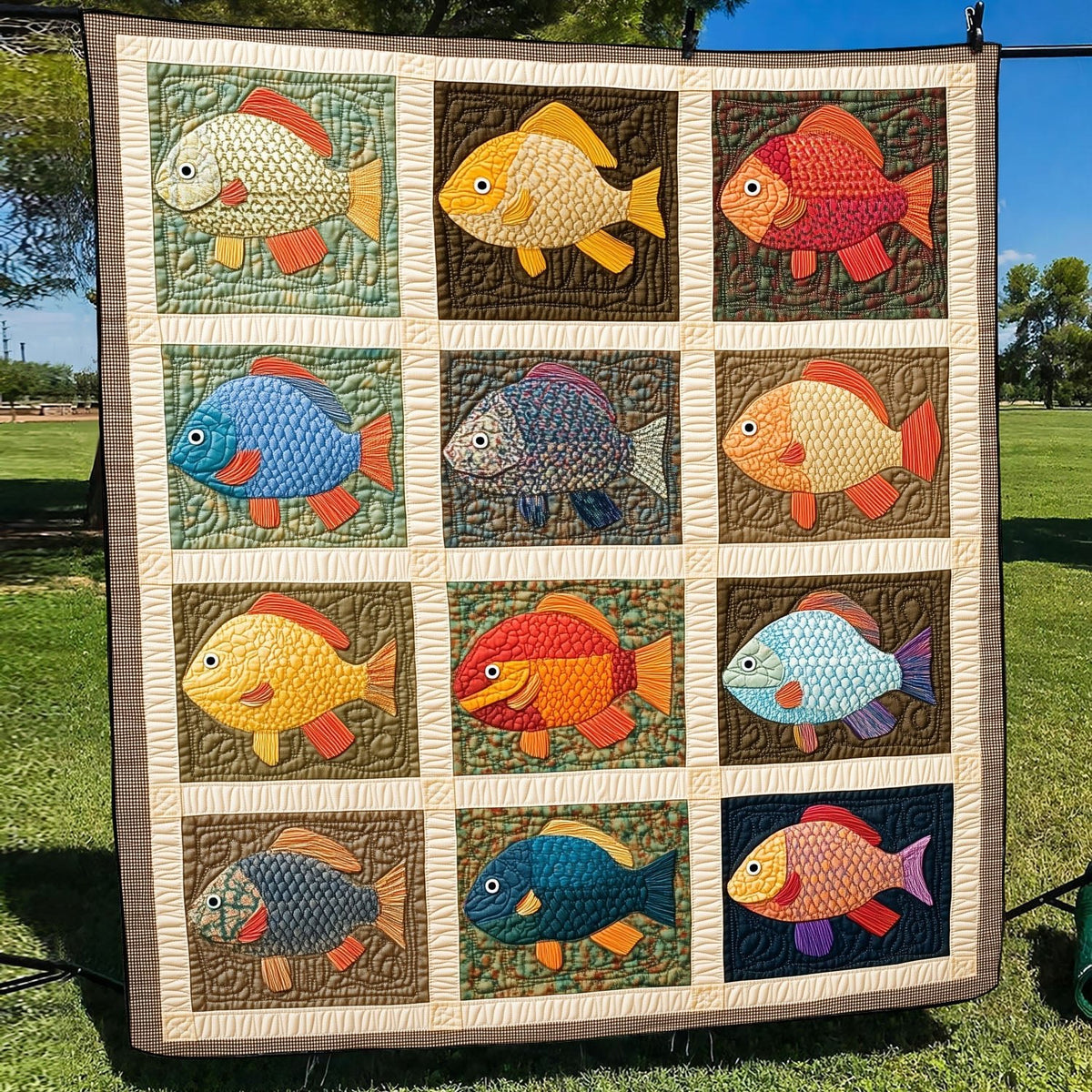 Anglers Paradise Quilted Blanket printed blanket