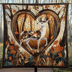 Antler Elegance Quilted Blanket printed blanket