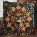 Antler Mandala Quilted Blanket printed blanket