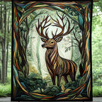 Antler Wonderland Quilted Blanket printed blanket