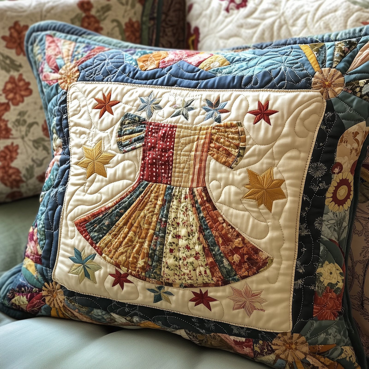 Aprons of Mom Quilted Cushion Cover printed cushion cover
