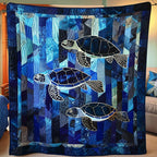Aqua Adventure Quilted Blanket printed blanket