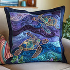 Aqua Adventure Quilted Cushion Cover printed cushion cover
