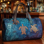 Aqua Spirit Quilted Duffle Bag printed duffle bag