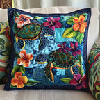 Aquatic Harmony Quilted Cushion Cover printed cushion cover