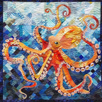 Aquatic Quilted Blanket printed blanket