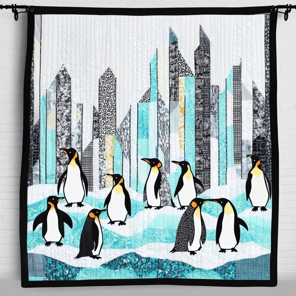 Arctic Amble Quilted Blanket printed blanket
