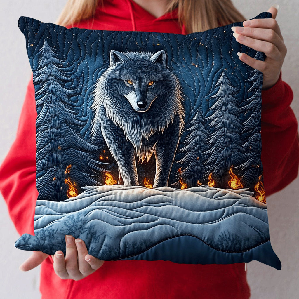 Arctic Roar Quilted Cushion Cover printed cushion cover