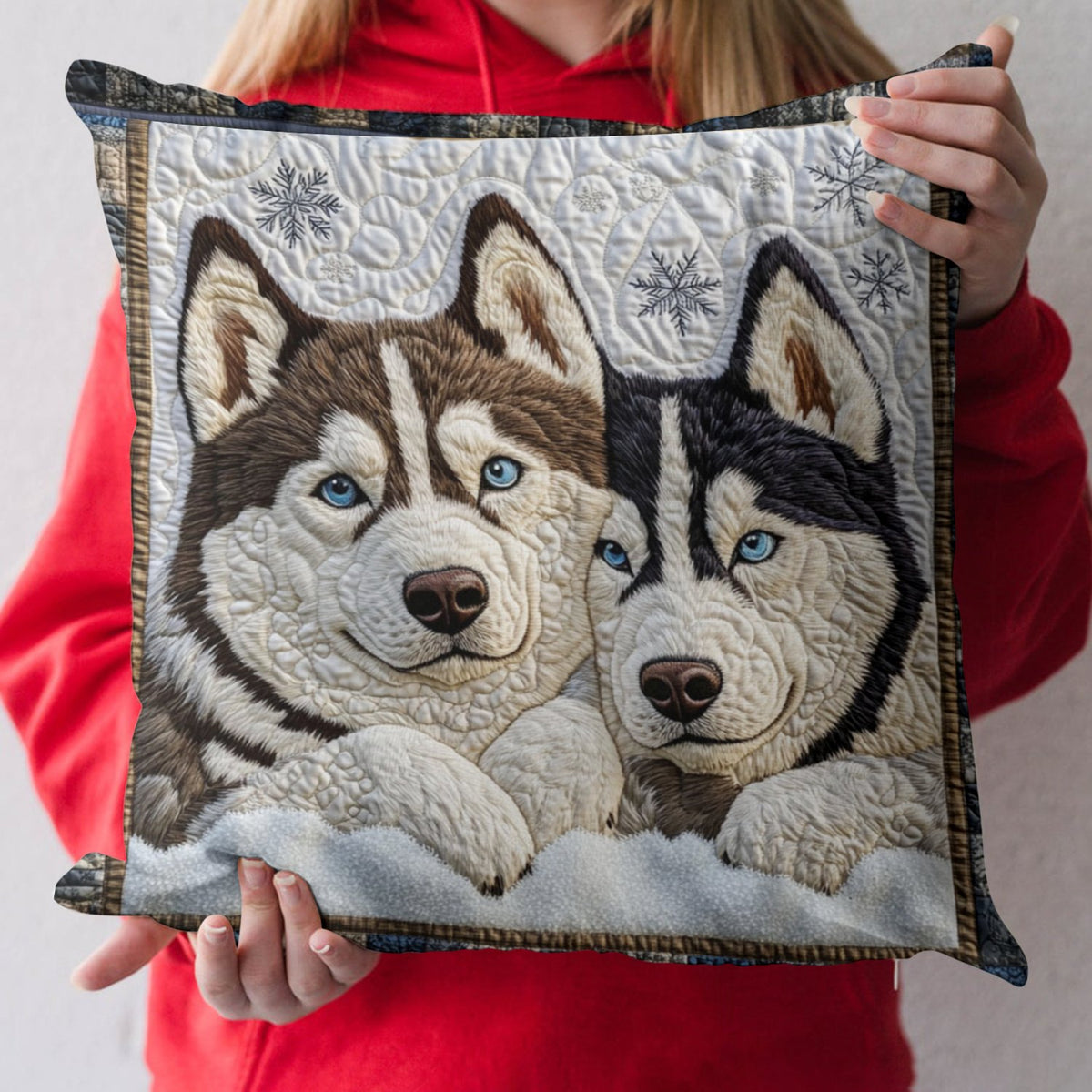 Arctic Soul Quilted Cushion Cover printed cushion cover