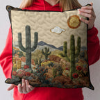 Arid Beauty Quilted Cushion Cover printed cushion cover
