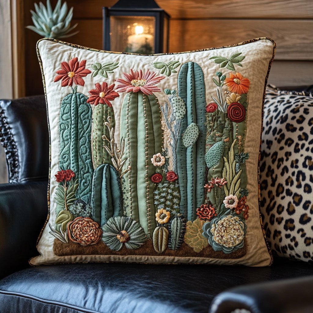 Arid Beauty Quilted Cushion Cover printed cushion cover