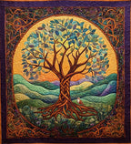 Astral Roots Quilted Blanket printed blanket