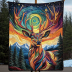 Aurora Antlers Quilted Blanket printed blanket