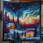 Aurora Borealis Quilted Blanket printed blanket