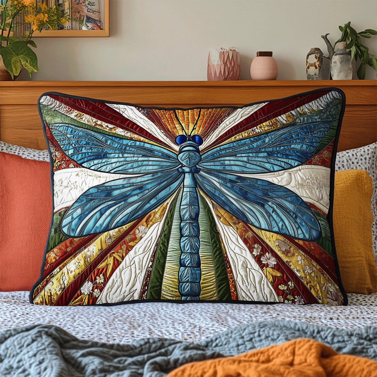 Aurora Flyer Quilted Bedding Cushion Cover printed cushion cover