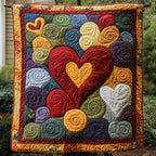 Aurora Love Quilted Blanket printed blanket