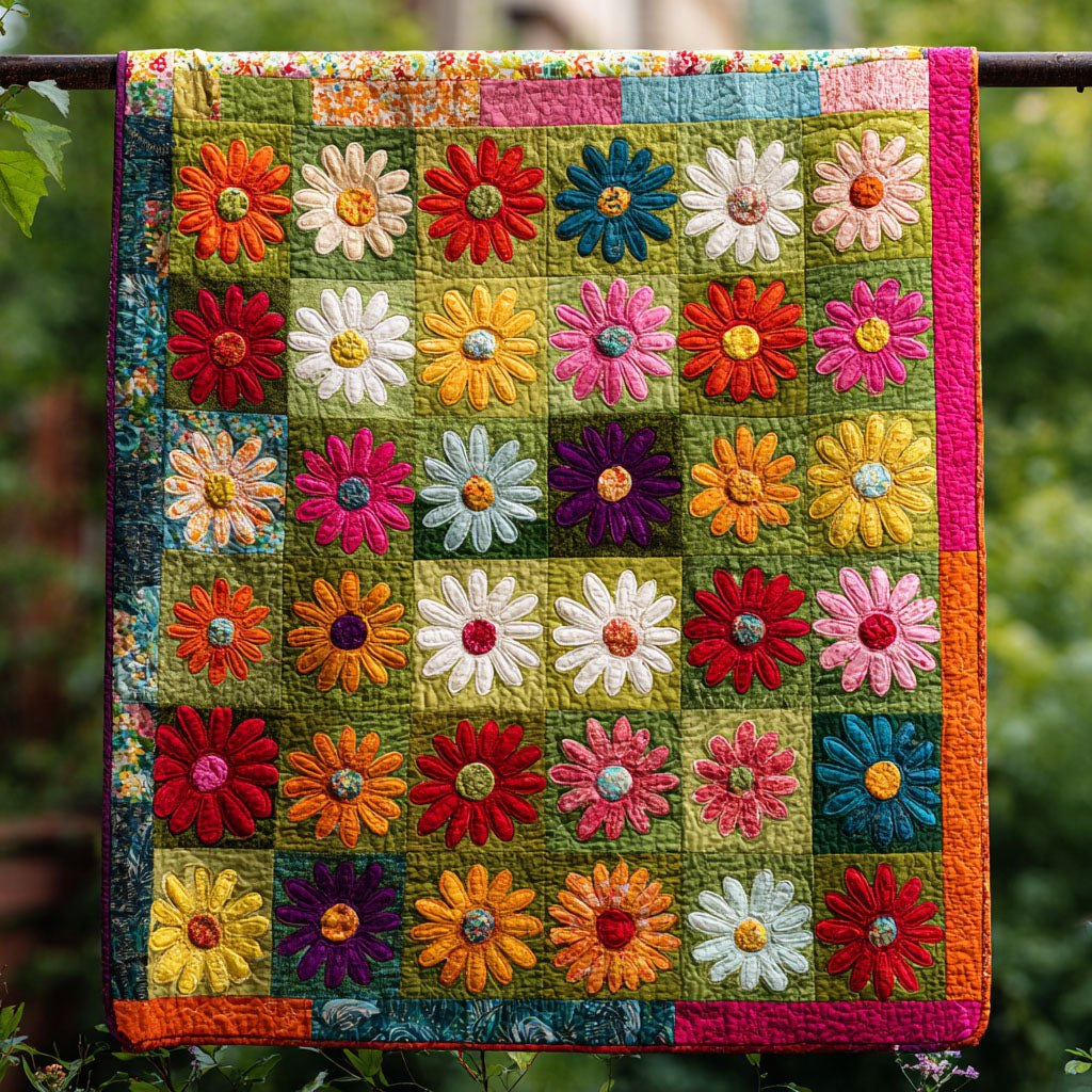 Autumn Blossom Quilt Quilted Blanket printed blanket