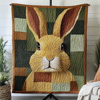 Autumn Bunny Charm Quilted Blanket printed blanket