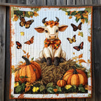 Autumn Butterflies Quilted Blanket printed blanket