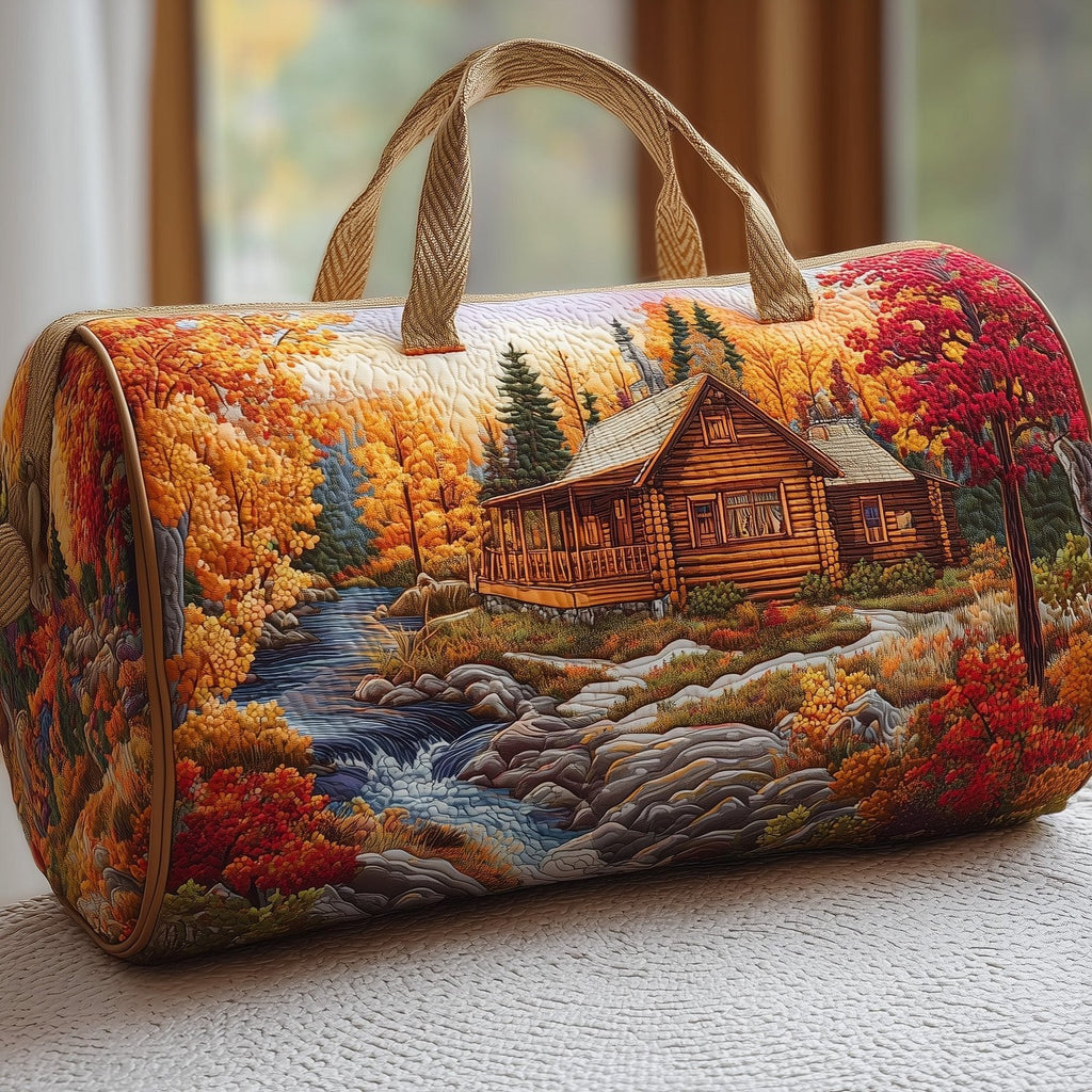 Autumn Cabin Quilted Duffle Bag printed duffle bag
