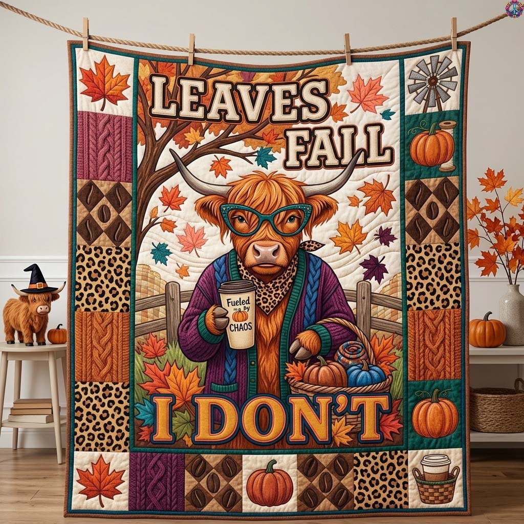 Autumn Chaos Highland Mood Qulited Blanket printed blanket