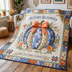 Autumn Charm Quilted Blanket printed blanket
