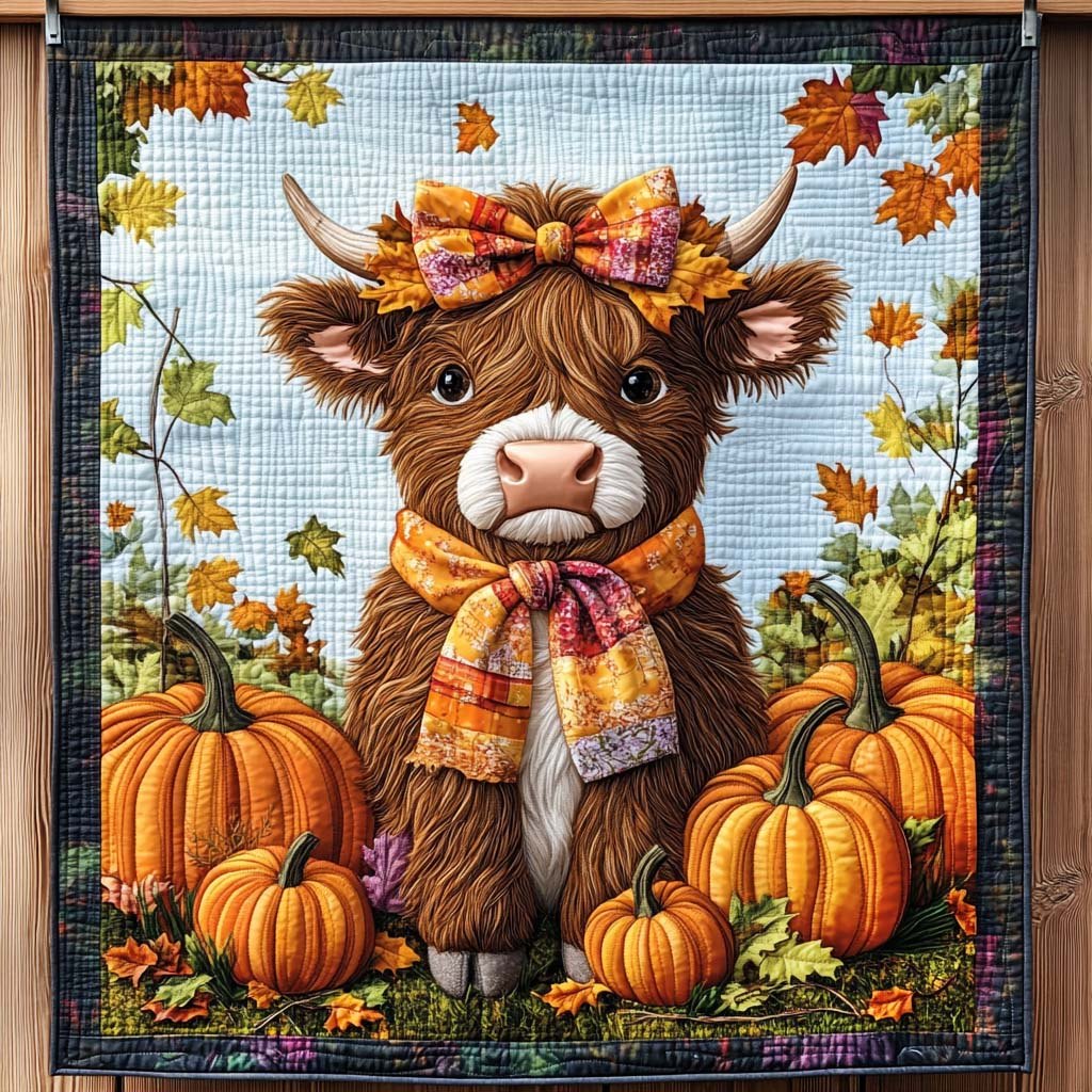 Autumn Charm Quilted Blanket printed blanket