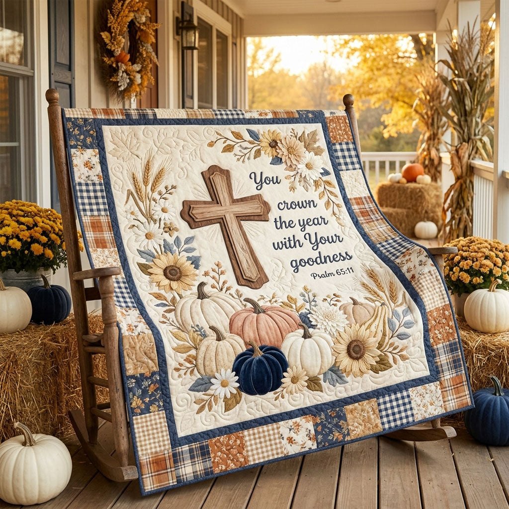 Autumn Crown of Grace Quilted Blanket printed blanket