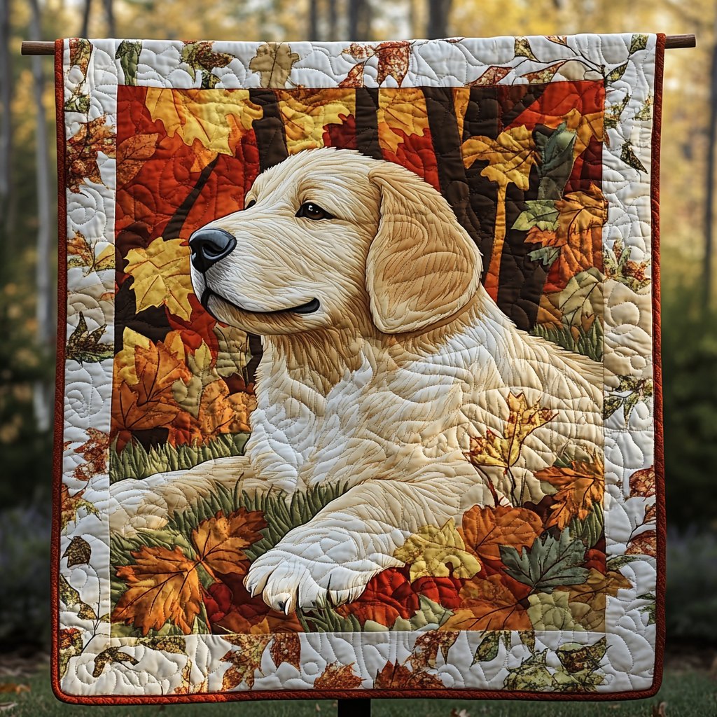 Autumn Dream Canine Quilted Blanket printed blanket