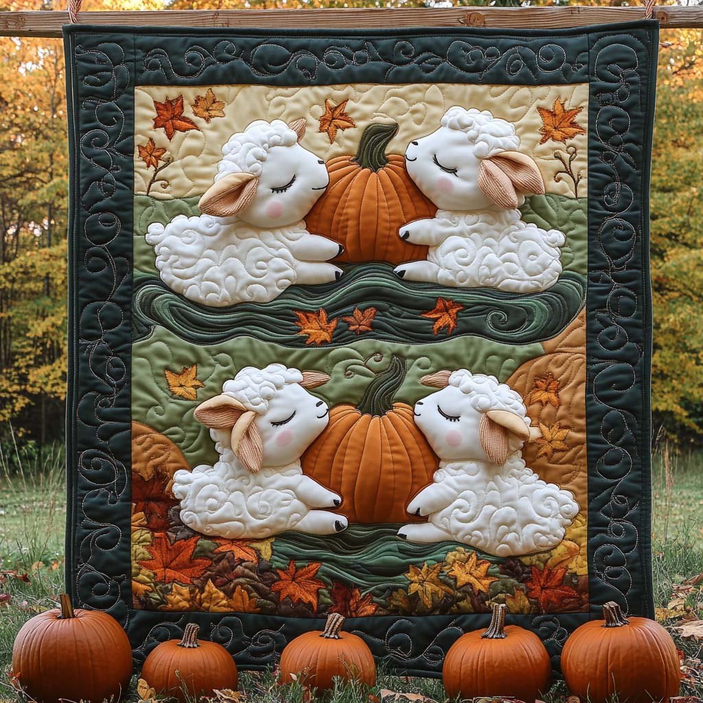 Autumn Fleece Quilted Blanket printed blanket