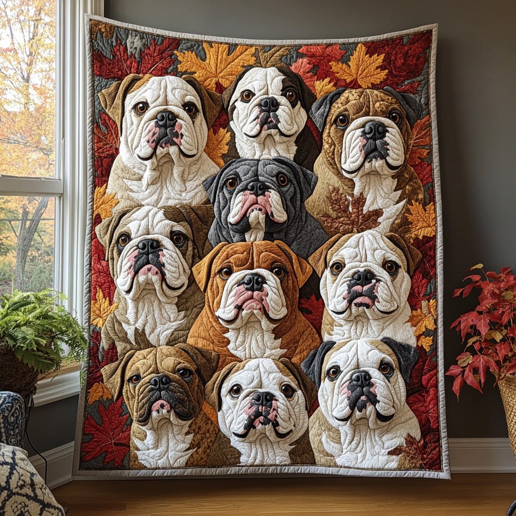 Autumn Grumble Quilted Blanket printed blanket