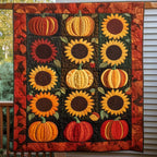 Autumn Harmony Quilted Blanket printed blanket