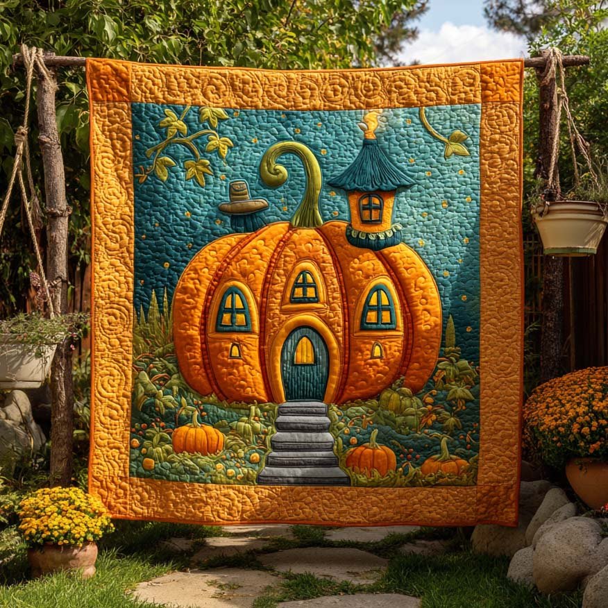 Autumn Hearth Quilted Blanket printed blanket