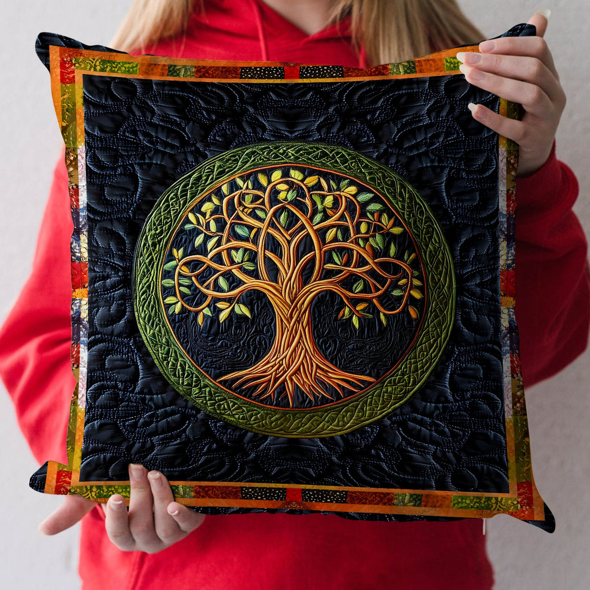 Autumn Majesty Quilted Cushion Cover printed cushion cover