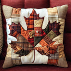 Autumn Maple Charm Quilted Cushion Cover printed cushion cover