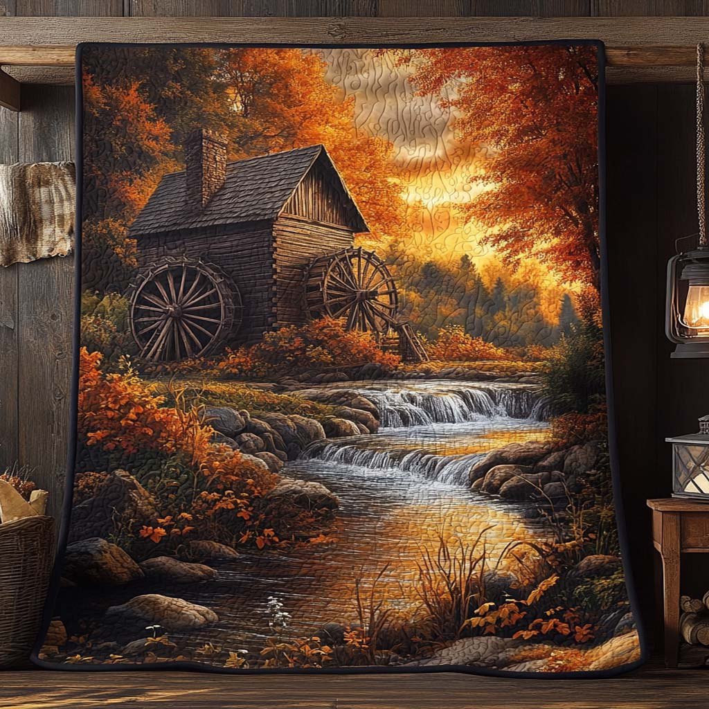 Autumn Mill Glow Quilted Blanket printed blanket