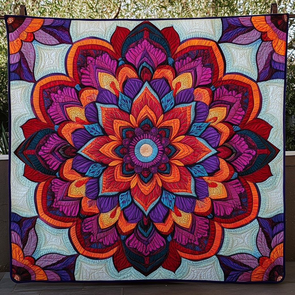 Autumn Radiance Quilted Blanket printed blanket