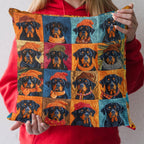 Autumn Rottweiler Retreat Quilted Cushion Cover printed cushion cover