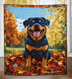 Autumn's Best Friend Quilted Blanket printed blanket