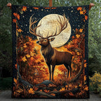 Autumn Stag Quilted Blanket printed blanket