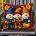 Autumn Sweet Gnome Quilted Cushion Cover printed cushion cover
