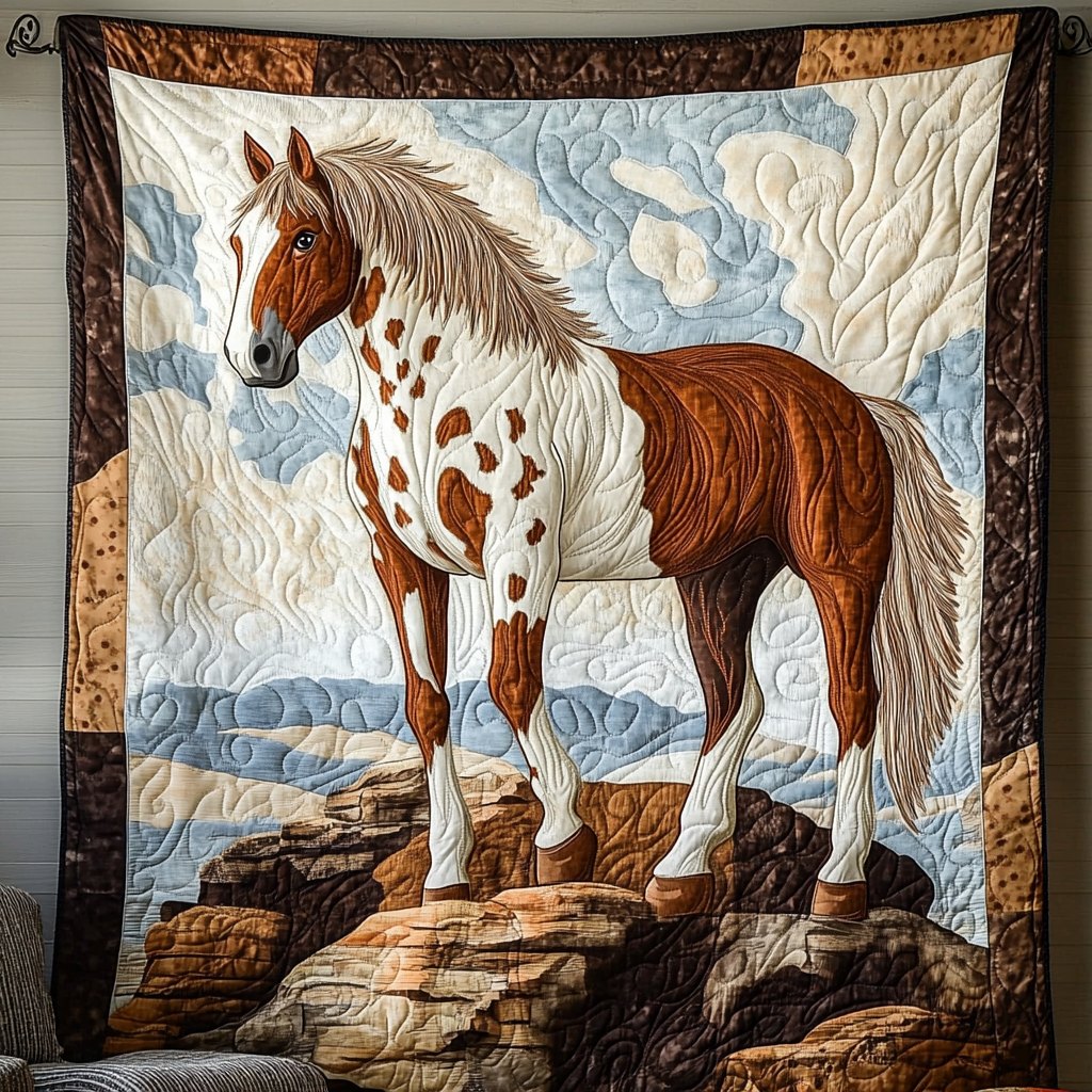 Autumn Trot Quilted Blanket printed blanket