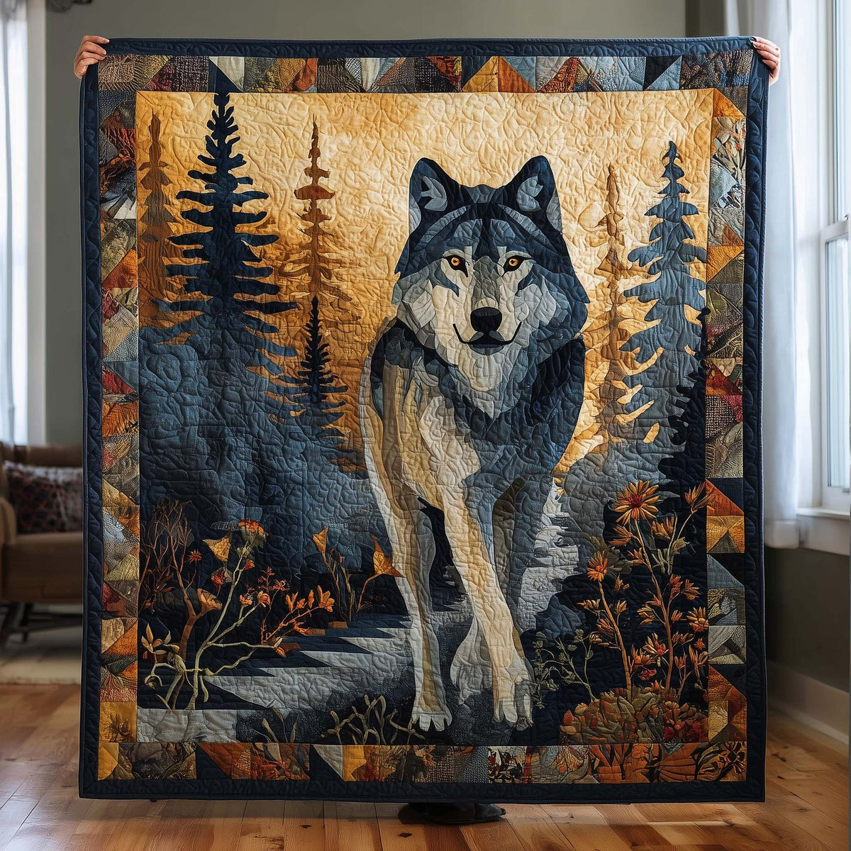 Autumn Walker Quilted Blanket printed blanket