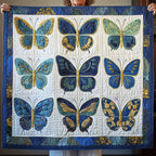 Azure Harmony Quilted Blanket printed blanket