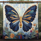 Azure Harmony Quilted Blanket printed blanket