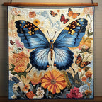 Azure Monarch Bliss Quilted Blanket printed blanket