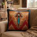 Azure Spirit Horse Quilted Pillow Case printed quilted cushion cover