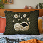 Baa Blessing Quilted Bedding Cushion Cover printed cushion cover