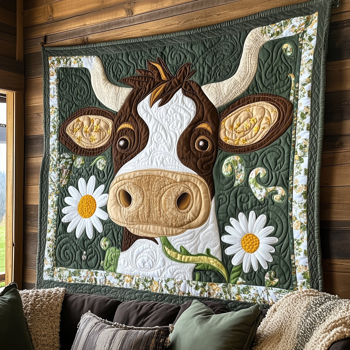 Baby Cow Quilted Blanket printed blanket