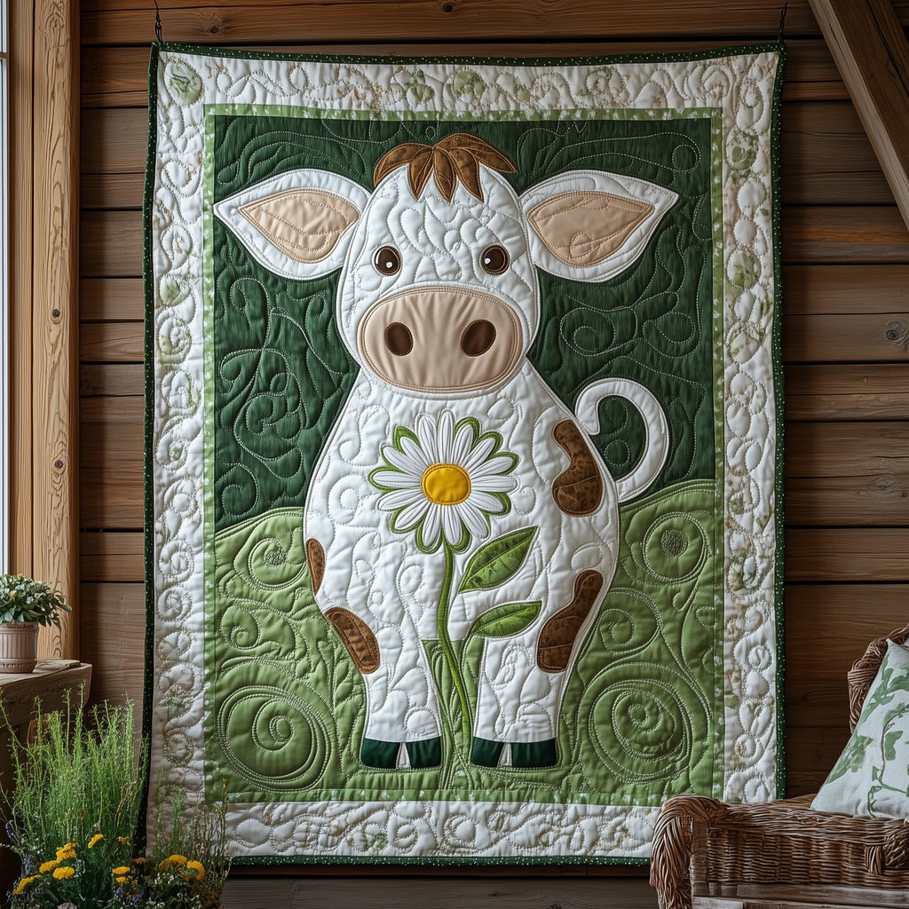 Baby Cow Quilted Blanket printed blanket